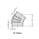 Sierra Qualifies for Free Shipping Sierra 3-1/2" EPDM 45-Degree Elbow #116-245-3120
