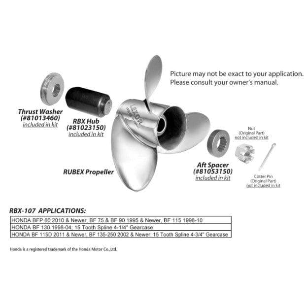 Solas Qualifies for Free Shipping Solas/Rubex Hub Kit Honda 75-130HP #RBX-107