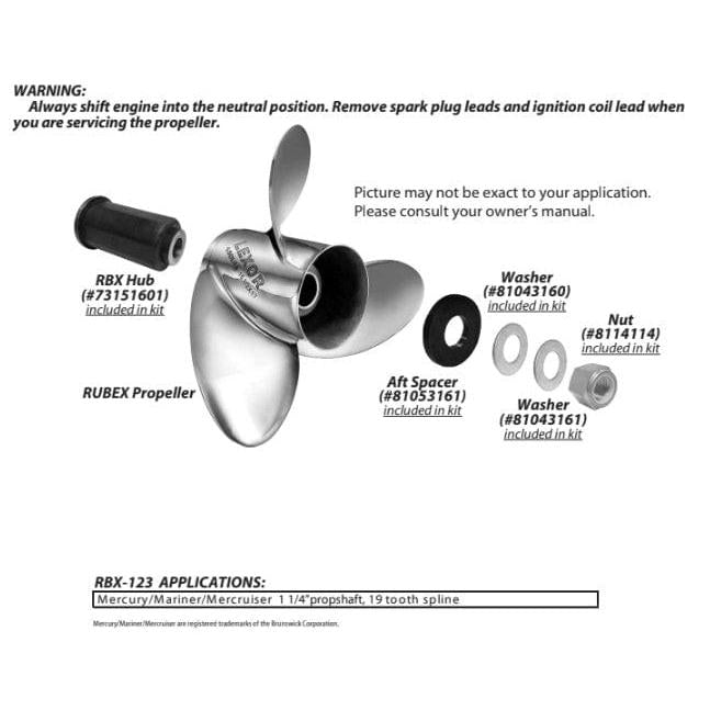 Solas Qualifies for Free Shipping Solas/Rubex Hub Kit Merc/Mercrsr 1-1/4" Propshaft #RBX-123