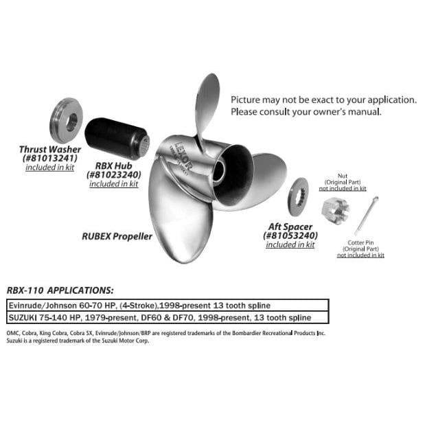 Solas Qualifies for Free Shipping Solas/Rubex Hub Kit Suzuki 60-140HP #RBX-110