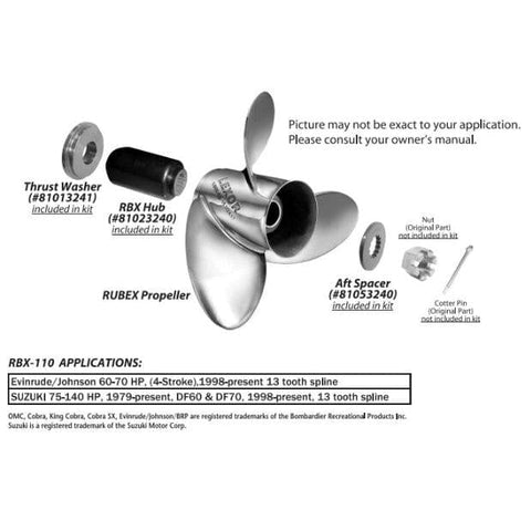 Solas Qualifies for Free Shipping Solas/Rubex Hub Kit Suzuki 60-140HP #RBX-110