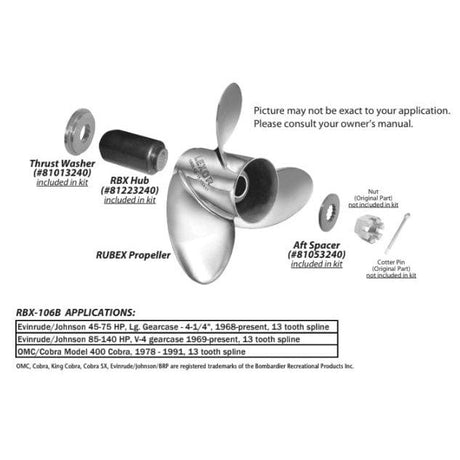Solas Qualifies for Free Shipping Solas Series D: BRP J/E OMC Cobra 13-Tooth 4-1/4" Gearcase #RBX-106B