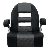 Springfield Not Qualified for Free Shipping Springfield Console Helm Seat Flip-Up with Bolster Black/Gray #1042035-BLK