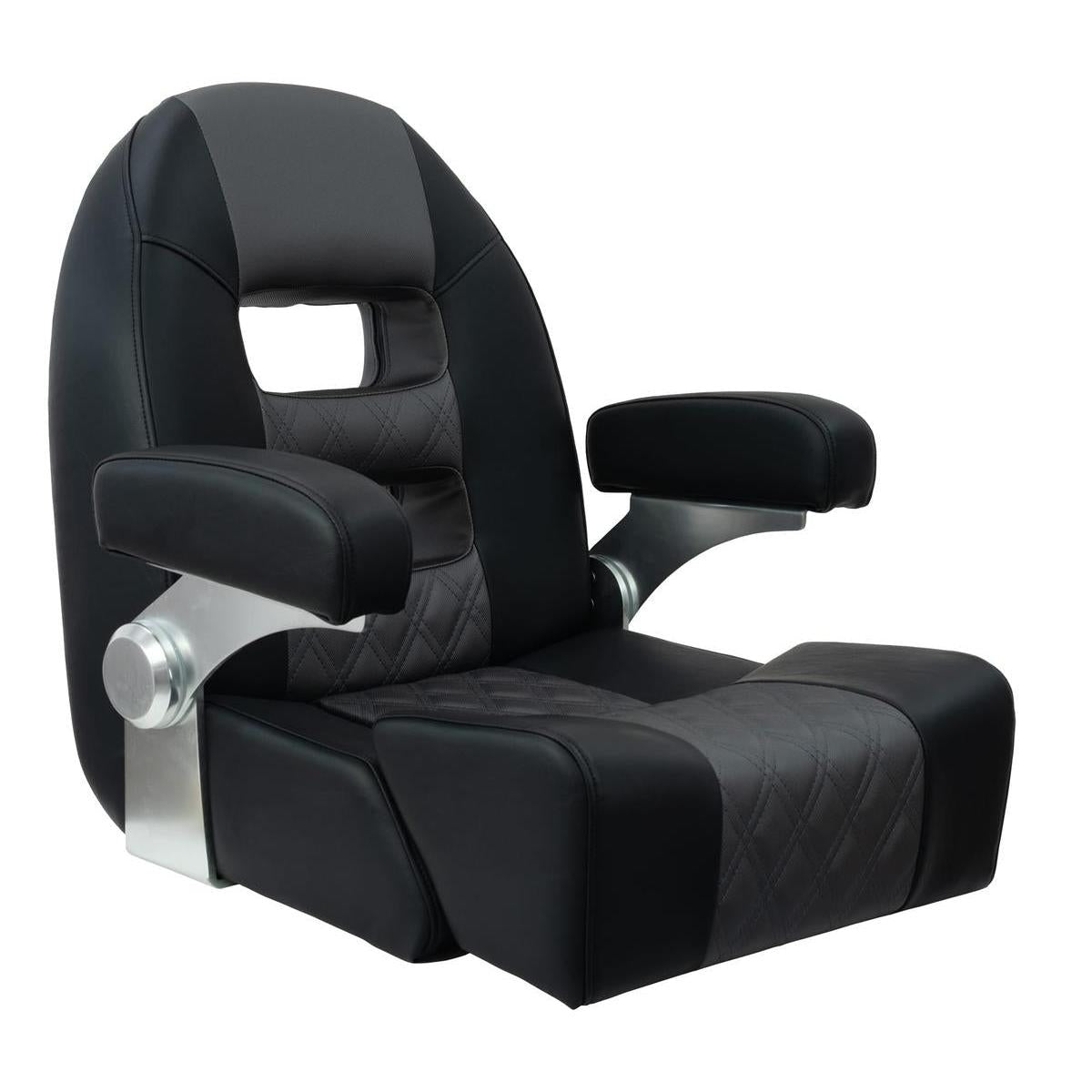 Springfield Not Qualified for Free Shipping Springfield Console Helm Seat Flip-Up with Bolster Black/Gray #1042035-BLK
