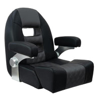 Springfield Not Qualified for Free Shipping Springfield Console Helm Seat Flip-Up with Bolster Black/Gray #1042035-BLK