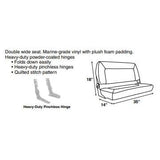 Springfield Not Qualified for Free Shipping Springfield Double Wide Folding Seat White #1042039