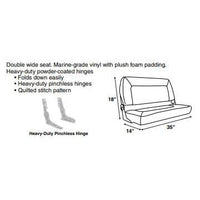 Springfield Not Qualified for Free Shipping Springfield Double Wide Folding Seat White #1042039