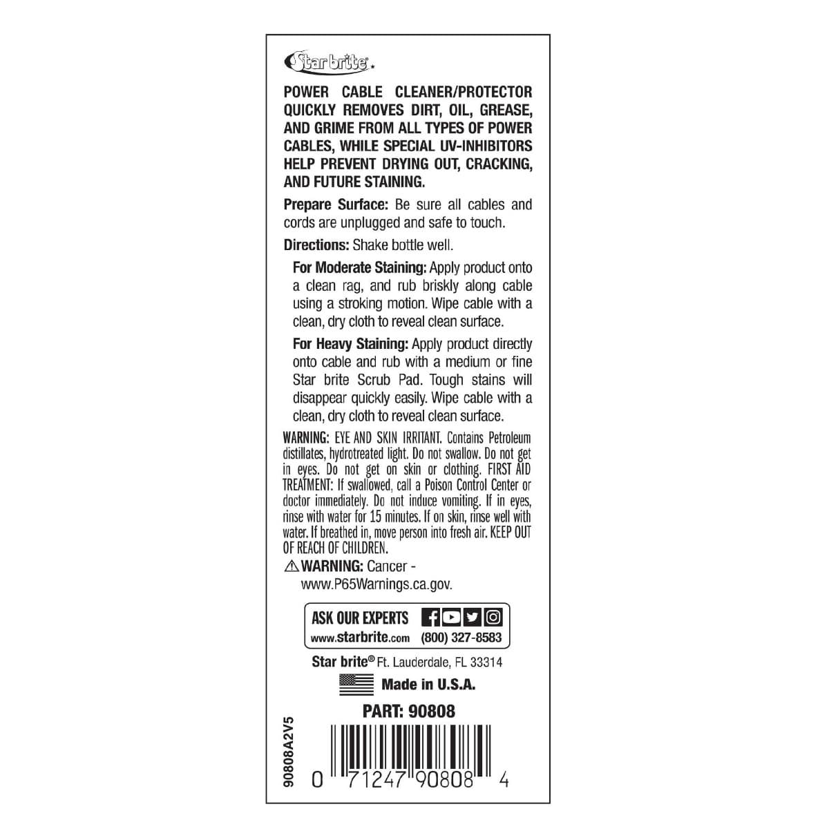 Star brite Qualifies for Free Shipping Star brite Power Cable Cleaner & Protector 8 oz #090808