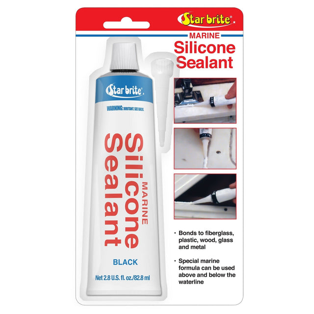 Star Brite Qualifies for Free Shipping Star Brite Silicone Sealant 2.8 oz Black #082103
