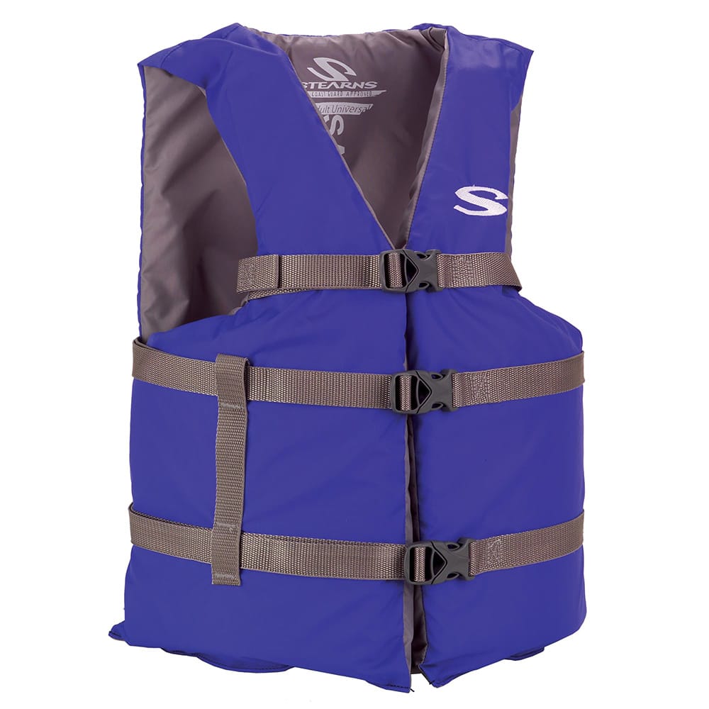 Stearns Qualifies for Free Shipping Stearns Adult Oversized Poly Life Jacket Blue #2158931