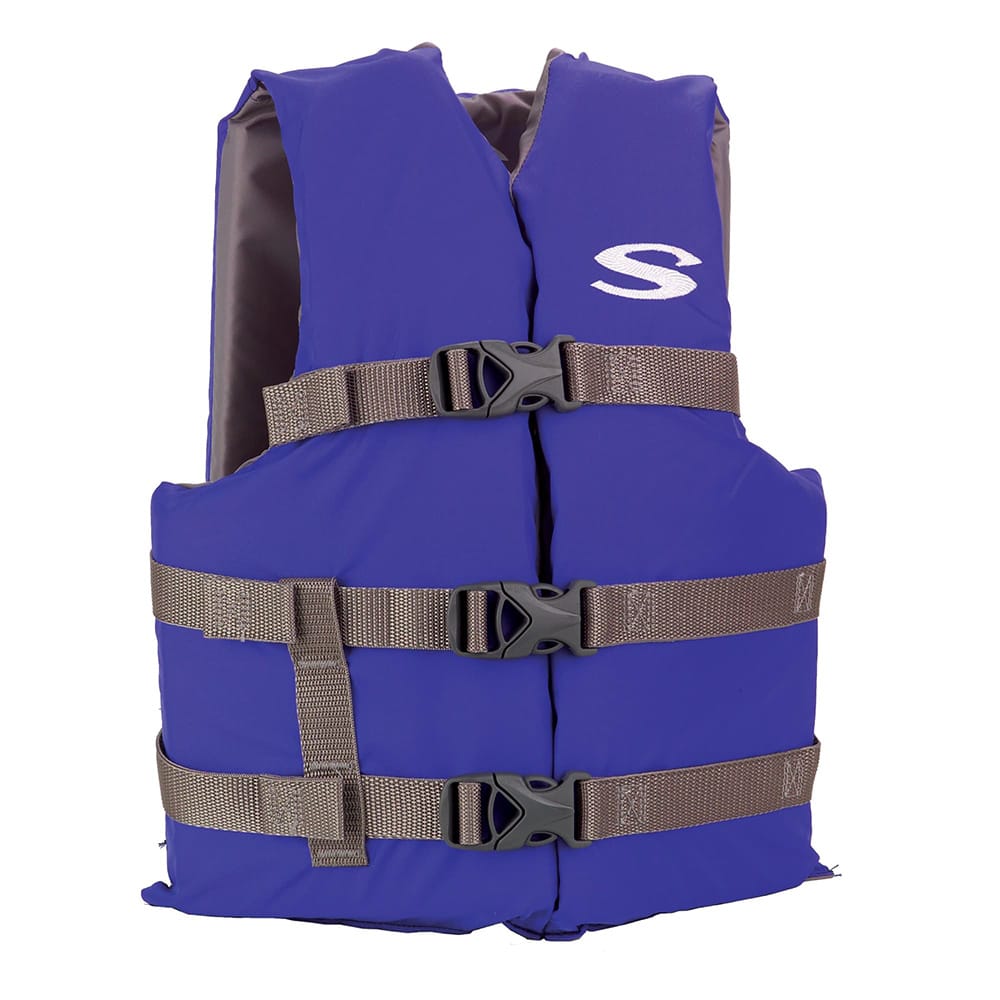 Stearns Qualifies for Free Shipping Stearns Adult Universal Poly Life Jacket Blue #2158937