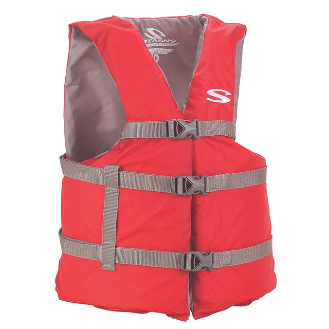 Stearns Qualifies for Free Shipping Stearns PFD 2001 Adults Over 90 lb Universal Red Chest Size of 50" #2160925