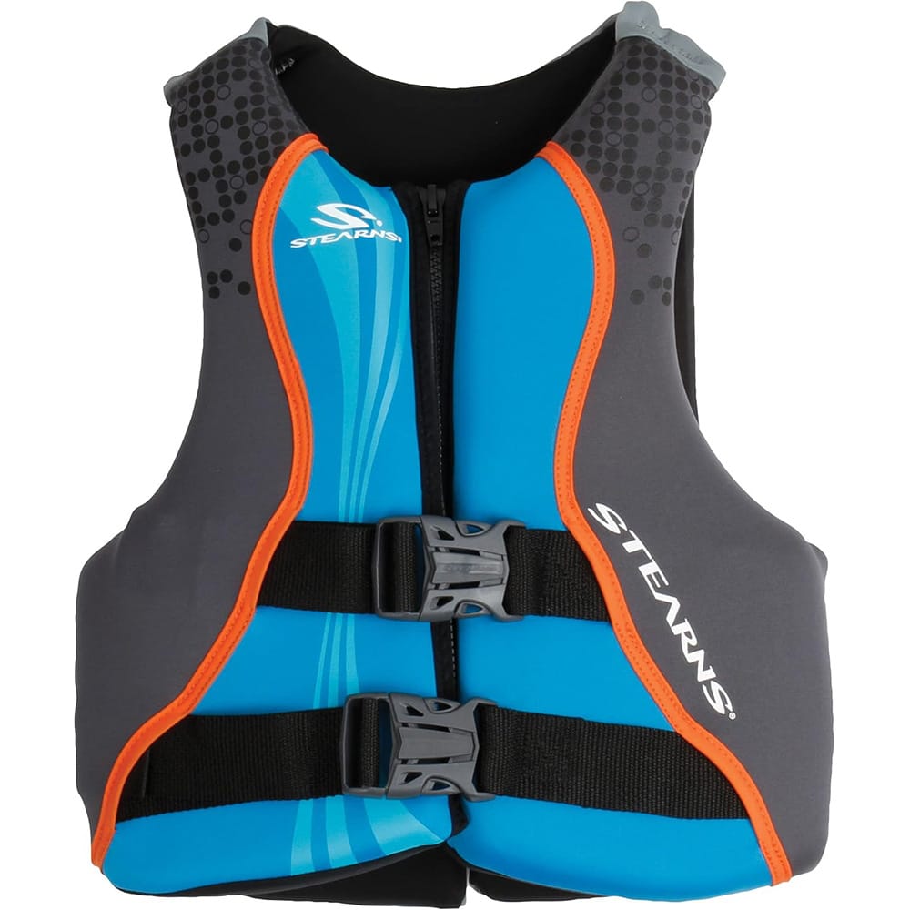 Stearns Qualifies for Free Shipping Stearns Youth Hydroprene Life Vest Blue/Gray 50-90 lbs #2000037953