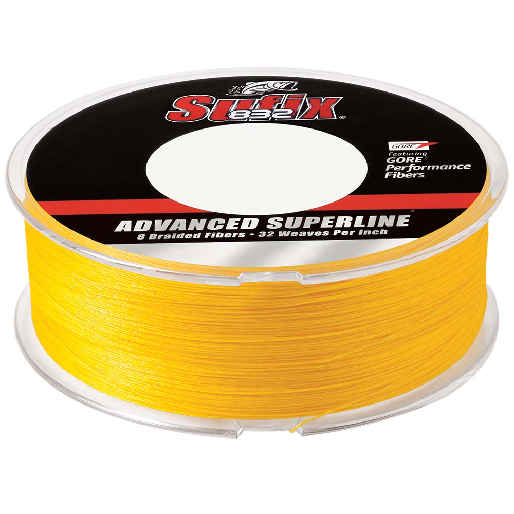 Sufix Not Qualified for Free Shipping Sufix 832 Braid 10 lb Hi-Vis Yellow 600 Yards #660-210Y