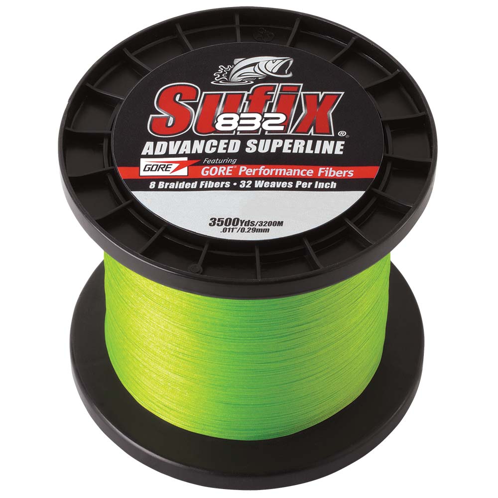 Sufix Not Qualified for Free Shipping Sufix 832 Braid 20 lb Neon Lime 3500 Yards #660-420L