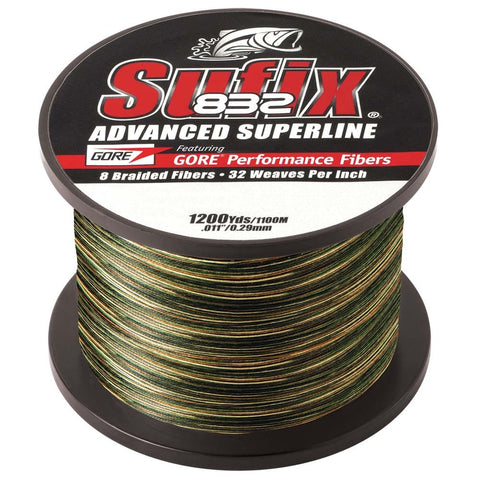 Sufix Qualifies for Free Shipping Sufix 832 Braid 6 lb Camo 1200 Yards #660-306CA