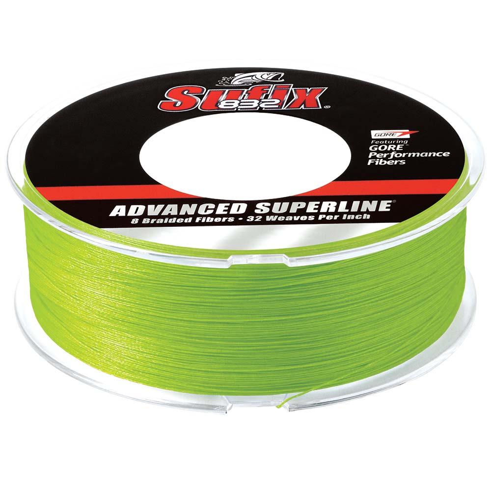 Sufix Not Qualified for Free Shipping Sufix 832 Braid 6 lb Neon Lime 600 Yards #660-206L