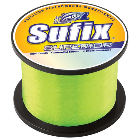 Sufix Not Qualified for Free Shipping Sufix Superior 100 lb 2405 Yards Hi-Vis Yellow Monofilament #650-300