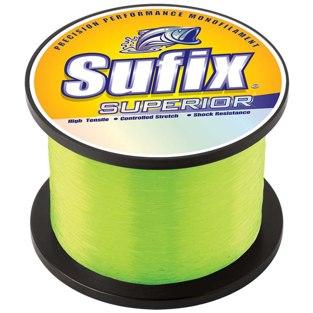 Sufix Not Qualified for Free Shipping Sufix Superior 100 lb 2405 Yards Hi-Vis Yellow Monofilament #650-300