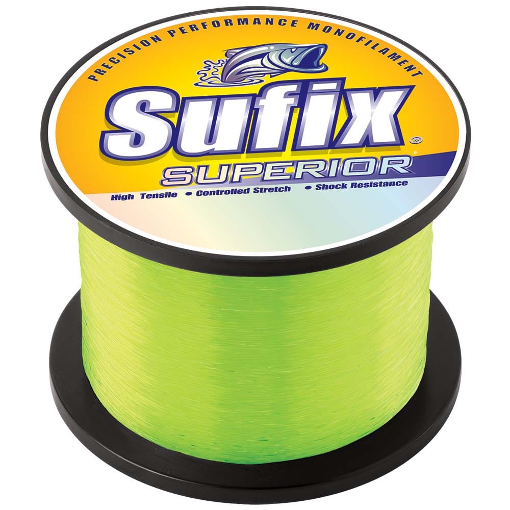 Sufix Qualifies for Free Shipping Sufix Superior 130 lb 1640 Yards Hi-Vis Yellow Monofilament #650-330