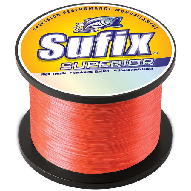Sufix Not Qualified for Free Shipping Sufix Superior 40 lb 370 Yards Neon Fire Monofilament #636-140