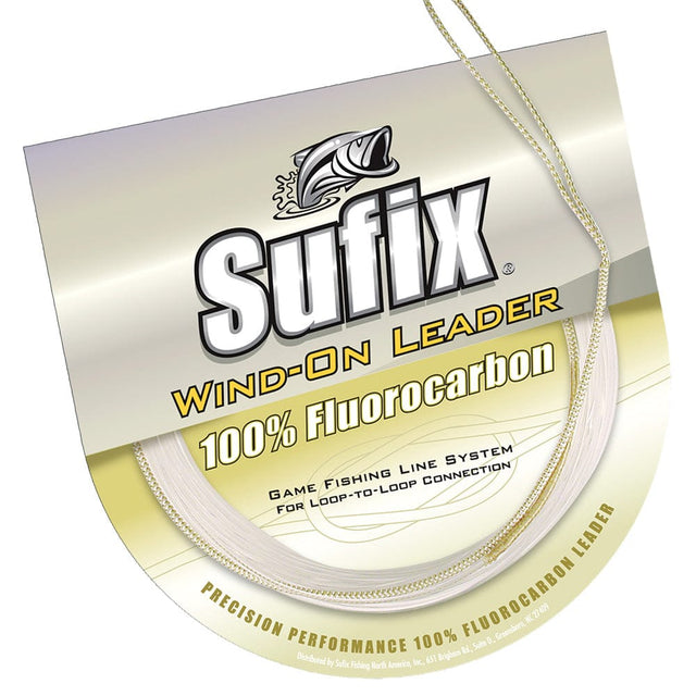 Sufix Qualifies for Free Shipping Sufix Wind-On Fluorocarbon Leader 100 lb Clear 11 Yards #700-100F
