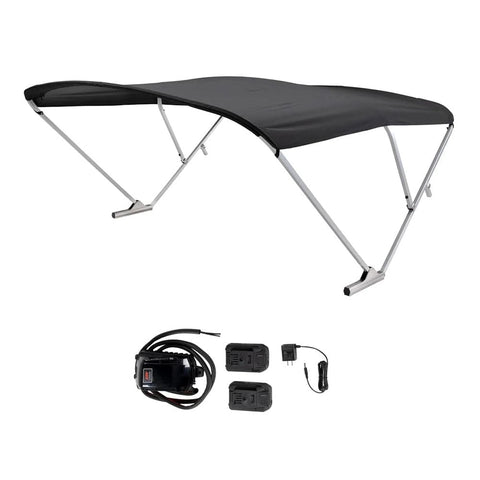 SureShade Not Qualified for Free Shipping Sureshade Battery Powered Bimini Clear Anodized Frame #2021133086