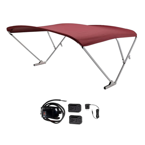 SureShade Not Qualified for Free Shipping Sureshade Battery Powered Bimini Clear Anodized Frame #2021133090