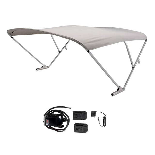 SureShade Not Qualified for Free Shipping Sureshade Battery Powered Bimini Clear Anodized Frame #2021133092