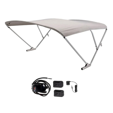 SureShade Not Qualified for Free Shipping Sureshade Battery Powered Bimini Clear Anodized Frame #2021133092
