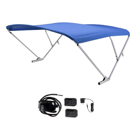 SureShade Not Qualified for Free Shipping Sureshade Battery Powered Bimini Clear Anodized Frame #2021133096