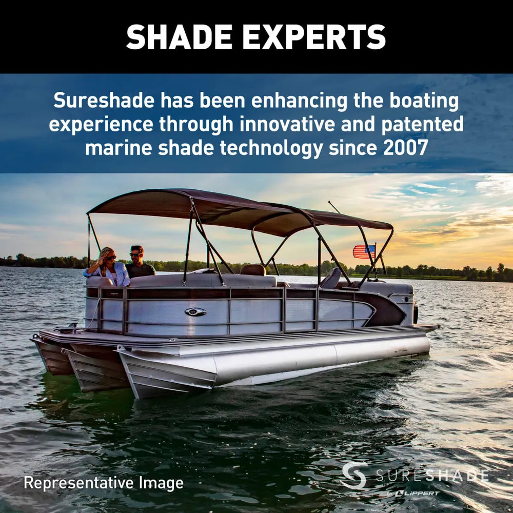 SureShade Not Qualified for Free Shipping SureShade Power Bimini Beige Fabric Black Frame #2024050705