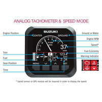Suzuki Marine Qualifies for Free Shipping Suzuki Marine Single Multi-Function Gauge #34011-96L46