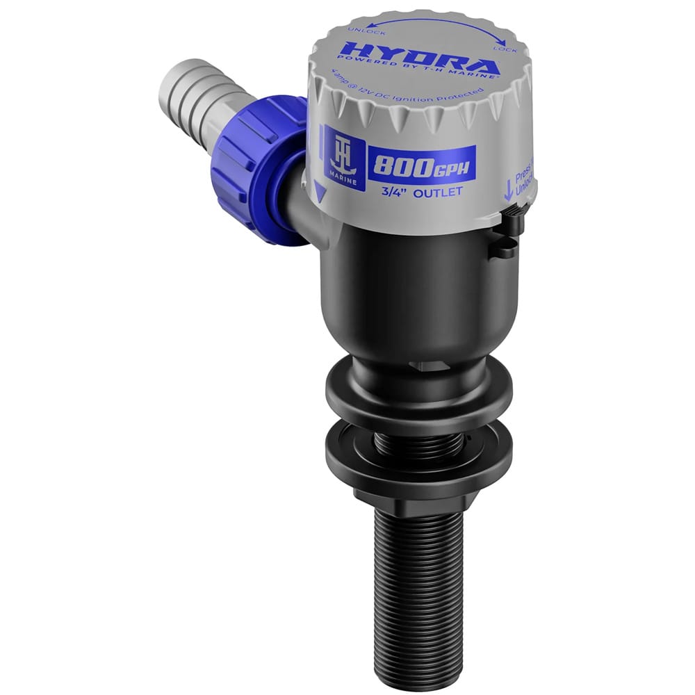 T-H Marine Qualifies for Free Shipping T-H Marine Livewell Pump Long Nozzle 800 GPH #PMP-LWL8-DP