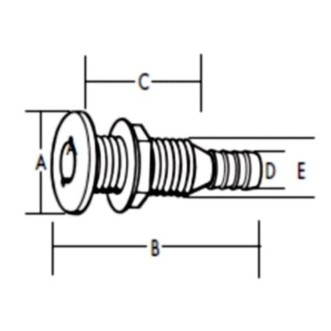 T-H Marine Qualifies for Free Shipping T-H Marine Thru-Hull Fitting 3/4" Hose  Black #TH-750-DP