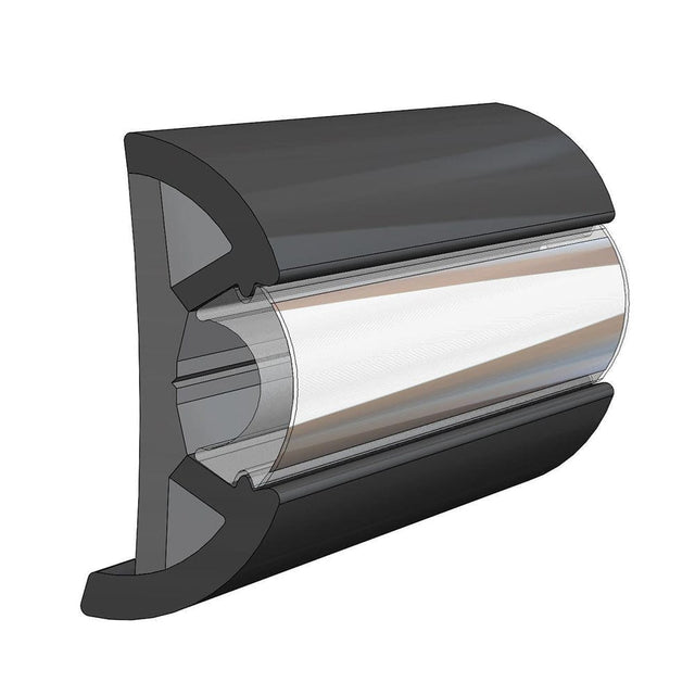 Taco Metals Truck Freight - Not Qualified for Free Shipping Taco Large Suproflex Rub Rail 2.5" x 1" Black #V11-9970BKA100-1
