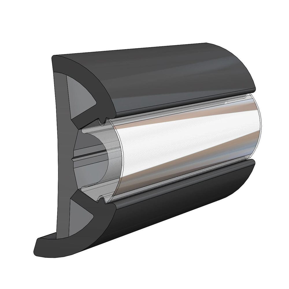 Taco Metals Truck Freight - Not Qualified for Free Shipping Taco Large Suproflex Rub Rail 2.5" x 1" Black #V11-9970BKA100-1