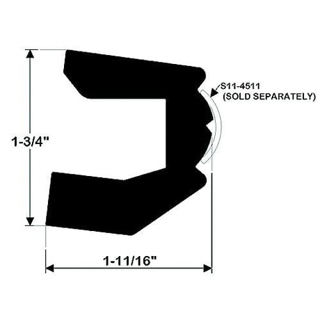 Taco Metals Qualifies for Free Shipping Taco Metals 1-3/4" White 20' Rigid Rub Rail #V21-9647WHA20D