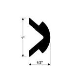 Taco Metals Oversized - Not Qualified for Free Shipping Taco Metals 1" x 1/2" Arctic White Flex Insert 300' #V12-0303WHA300