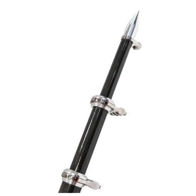 Taco Metals Not Qualified for Free Shipping Taco Metals Outrigger Carbon Fiber 1-1/2" x 24’ Black/Siler #OT-4240CF