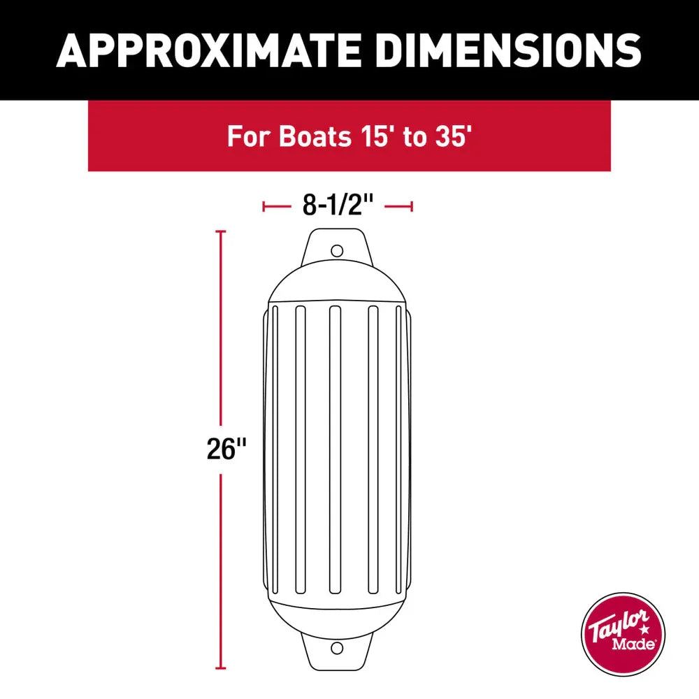 Taylor Made Qualifies for Free Shipping Taylor Made Super Gard Boat Fender Ruby Red 8.5" x 26" #955824