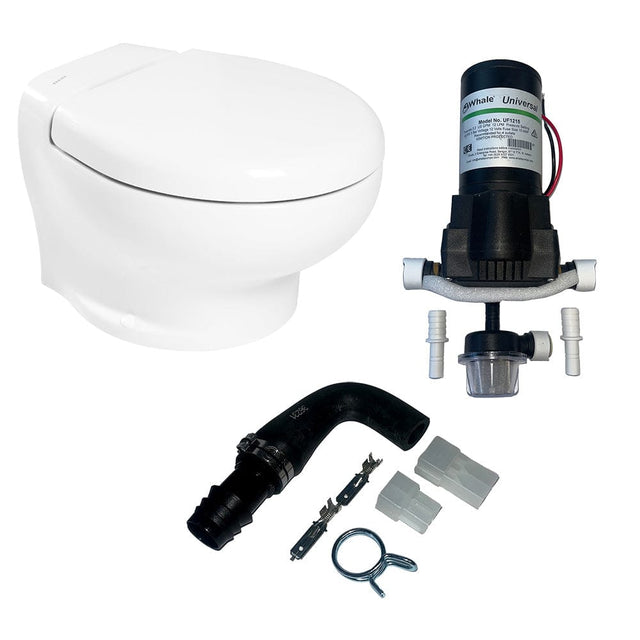 Thetford Not Qualified for Free Shipping Thetford Nano Touch Compact Toilet Raw Water Kit with Pump #T-NAN012PW/TSFT/NA-RWKIT