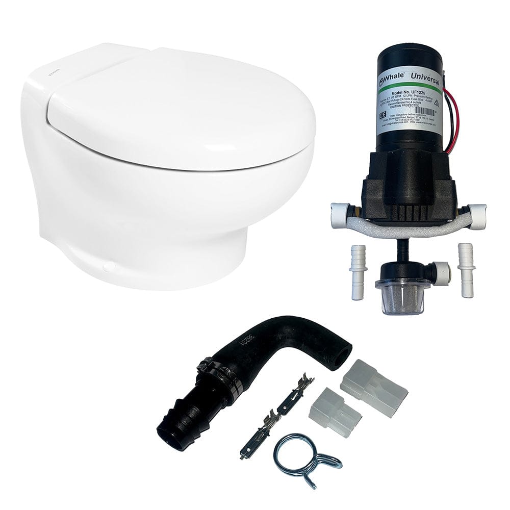 Thetford Not Qualified for Free Shipping Thetford Nano Touch Compact Toilet Raw Water Kit with Pump #T-NAN024PW/TSFT/NA-RWKIT