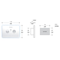 Thetford Qualifies for Free Shipping Thetford Touch SFT Multifunction Control Panel 2-Button White #T-PF.P11T2
