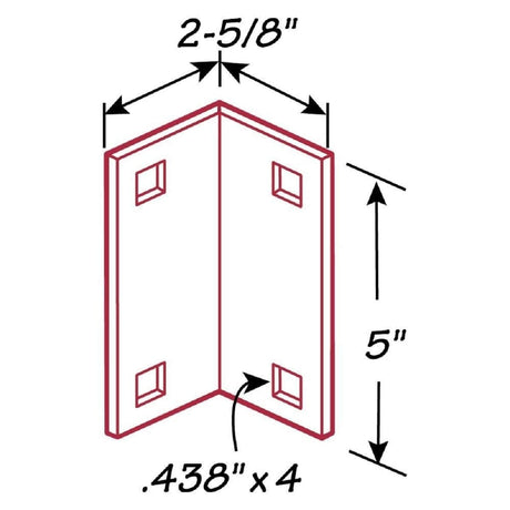 Tie Down Engineering Qualifies for Free Shipping Tie Down Heavy-Duty Dock Angle Bracket #26527