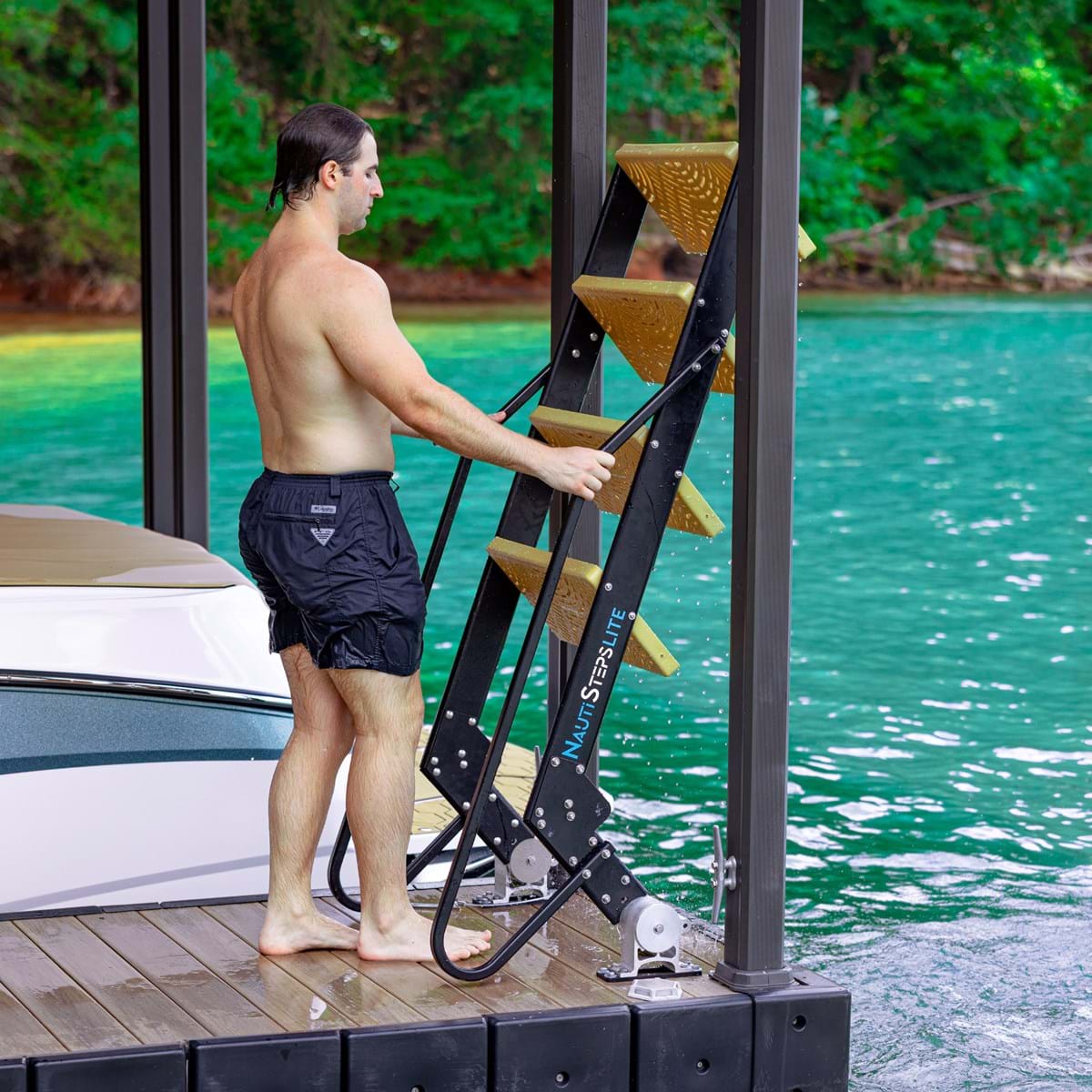 Tie Down Engineering Not Qualified for Free Shipping Tie Down NautiSteps Lite Black with Camel Steps #43140