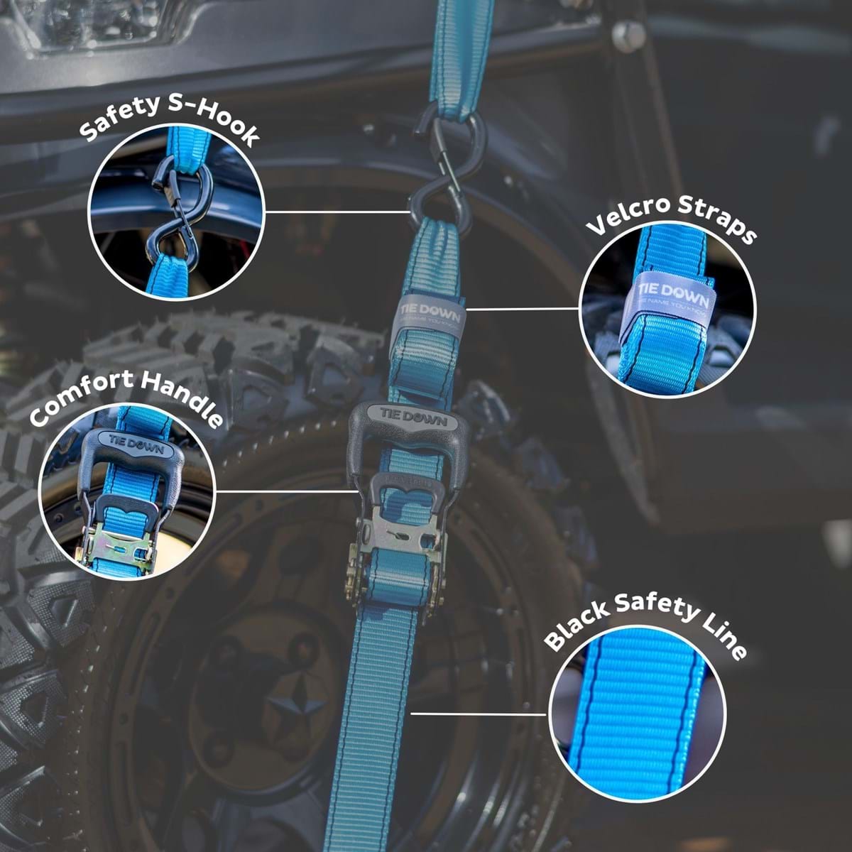 Tie Down Engineering Qualifies for Free Shipping Tie Down Ratchet Strap 1.5" x 8' 5208 lb Blue #13992