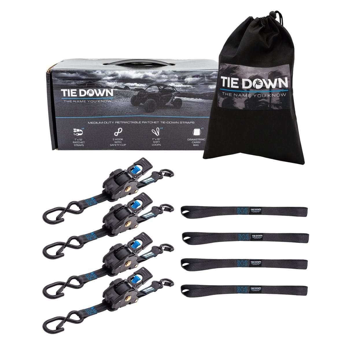 Tie Down Engineering Qualifies for Free Shipping Tie Down Ratchet Strap 1" x 10' 1200 lb Black #13961