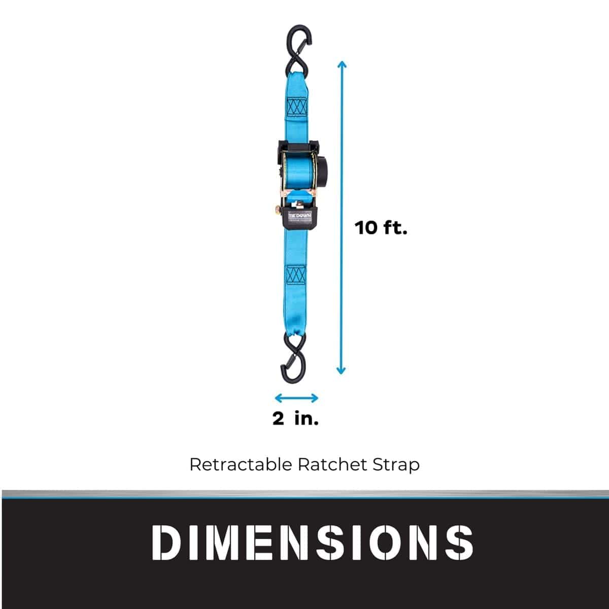 Tie Down Engineering Qualifies for Free Shipping Tie Down Ratchet Strap 2" x 10' 3000 lb Blue #13993
