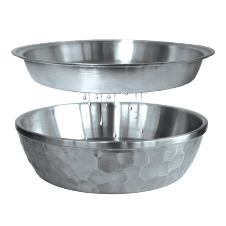 Toadfish Qualifies for Free Shipping Toadfish 12" Stainless 2 Layer Serving Bowl Hammered #8073
